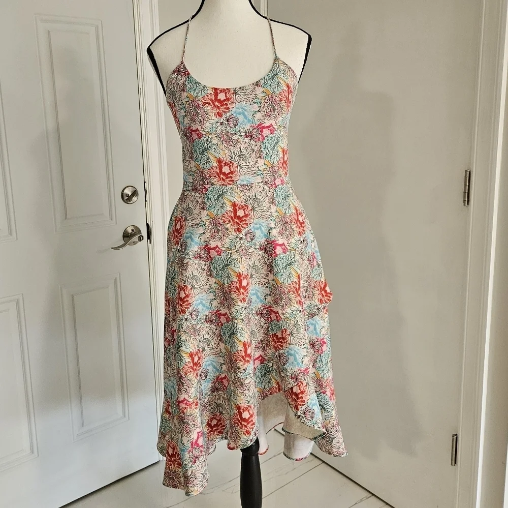 Black Halo Floral Marie Dress Size 0